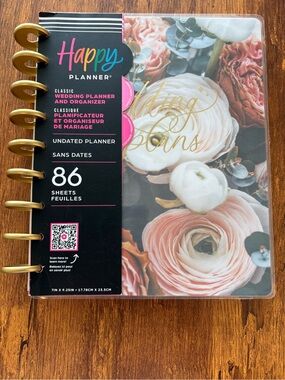 Happy Planner Floral Wedding Planner - Pink, Cream & Gold Accents